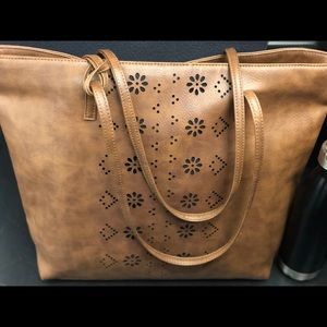 Faux Leather Brown Bag